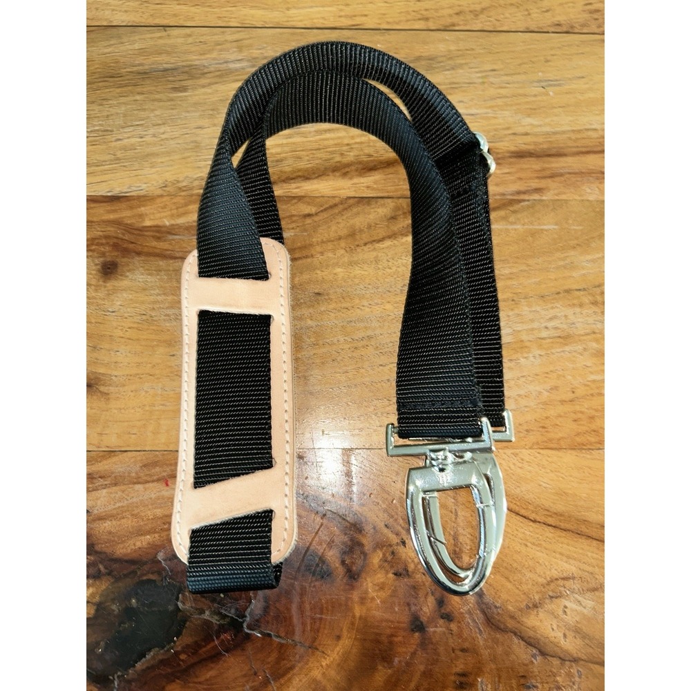 Jon Hart Messenger Black Webbing Leather Pad Messenger Bag Replacement Strap
